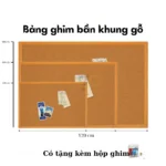 Bảng ghim bần - ghim lie khung gỗ - Easyboard