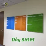bảng kính colorfull dày 8mm