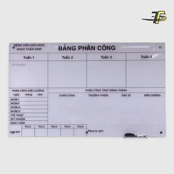 Bảng kính văn phòng in thông tin theo yêu cầu