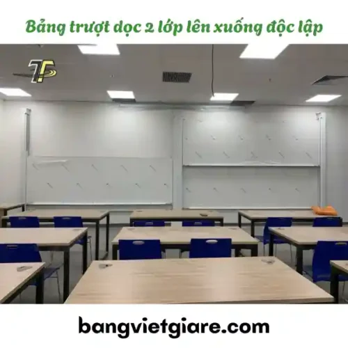 Bảng trượt dọc 2 lớp lên xuống độc lập