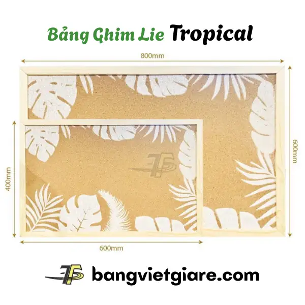 Bảng ghim LIE khung gỗ tự nhiên TROPICAL
